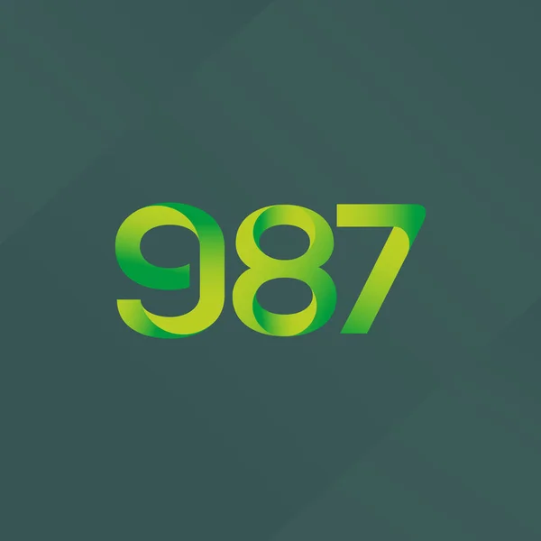 Brief en nummer logo G87 — Stockvector