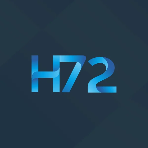 Betű és szám logó H72 — Stock Vector