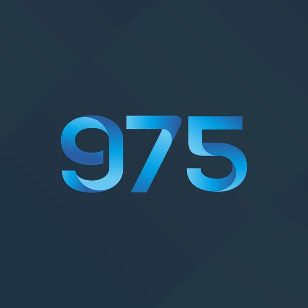 Buchstabe und Zahl Logo g75 — Stockvektor