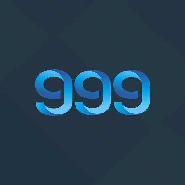 Buchstabe und Zahl Logo g99 — Stockvektor