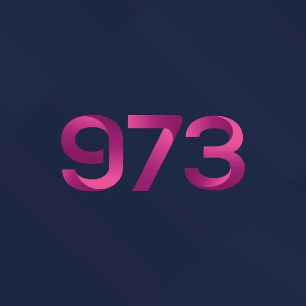 Litery i liczby logo G73 — Wektor stockowy