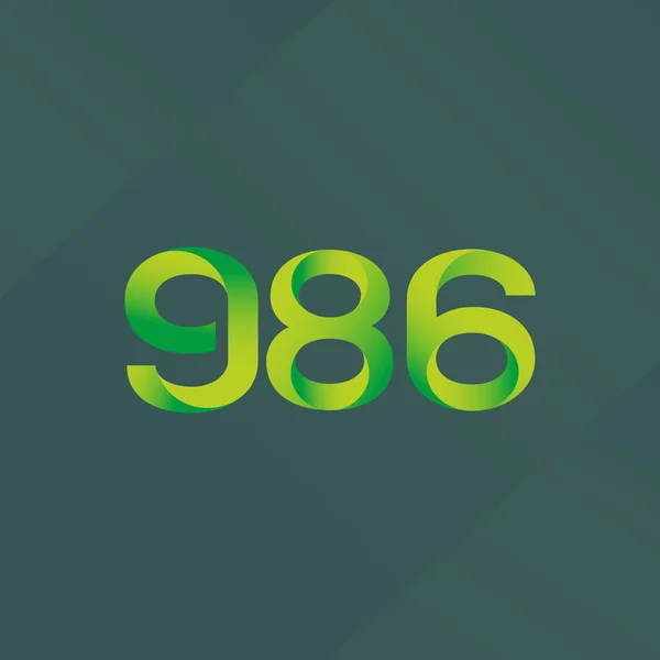 Písmeno a číslo logo G86 — Stockový vektor