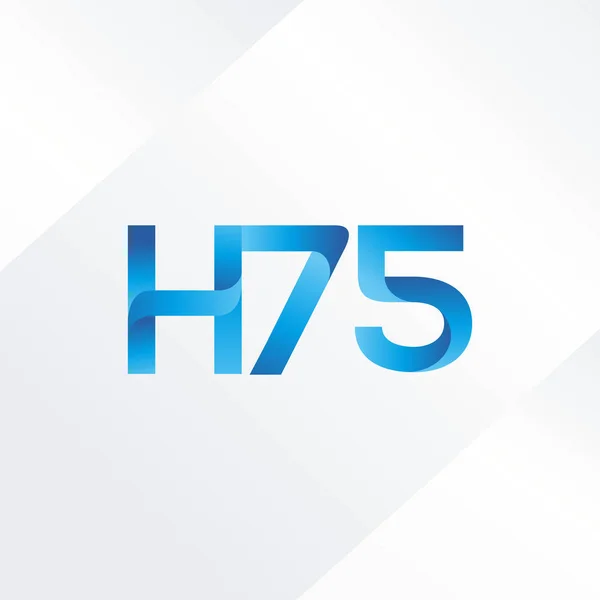 Lettre et numéro logo H75 — Image vectorielle