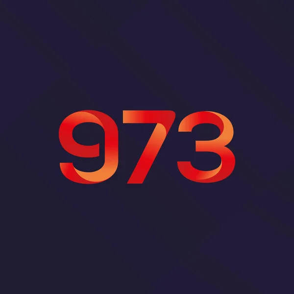 Brev och antal logotyp G73 — Stock vektor