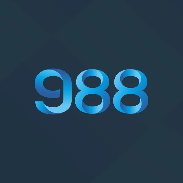文字と番号ロゴ G88 — ストックベクタ