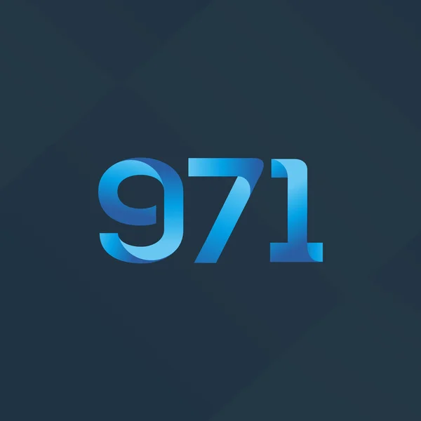 Písmeno a číslo logo G71 — Stockový vektor