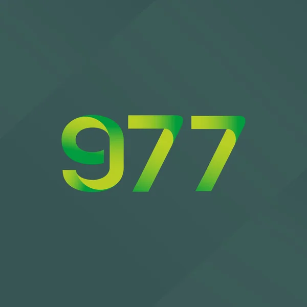 Logo lettre et numéro G77 — Image vectorielle