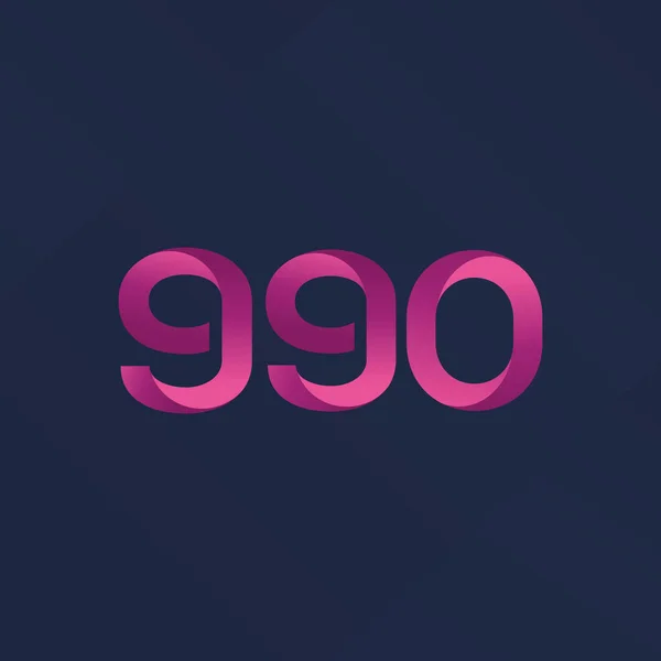 Brief en nummer logo G90 — Stockvector