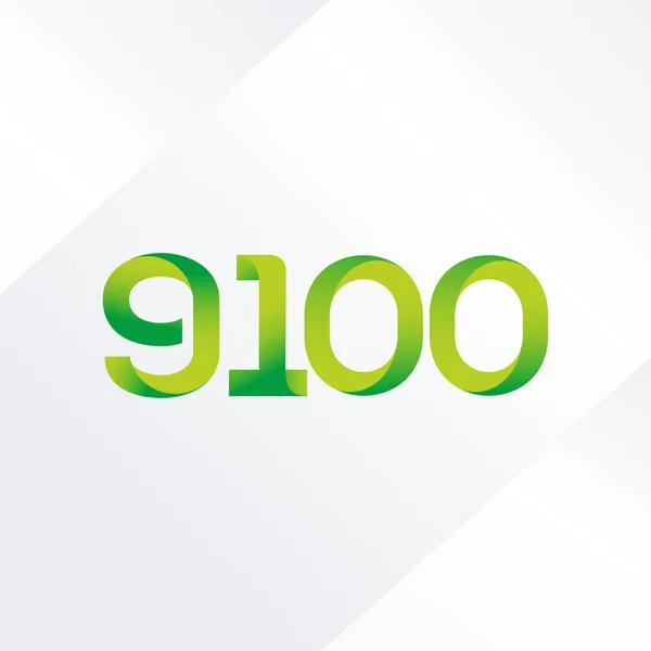 Písmeno a číslo logo G100 — Stockový vektor