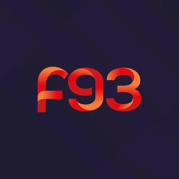 Logotipo da letra e do número F93 —  Vetores de Stock