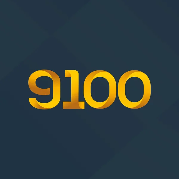 Logotipo de letra e número G100 — Vetor de Stock