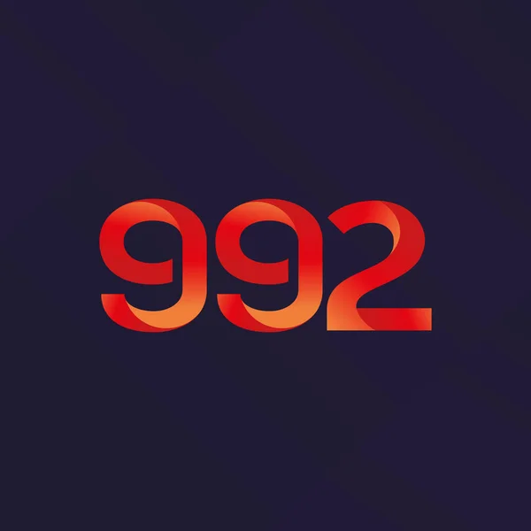 Litery i liczby logo G92 — Wektor stockowy