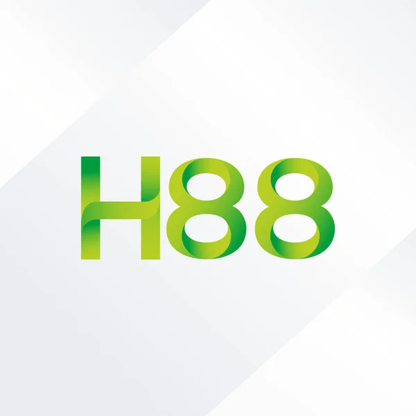 Lettre et numéro logo H88 — Image vectorielle