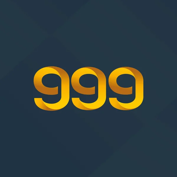 文字と番号ロゴ G99 — ストックベクタ