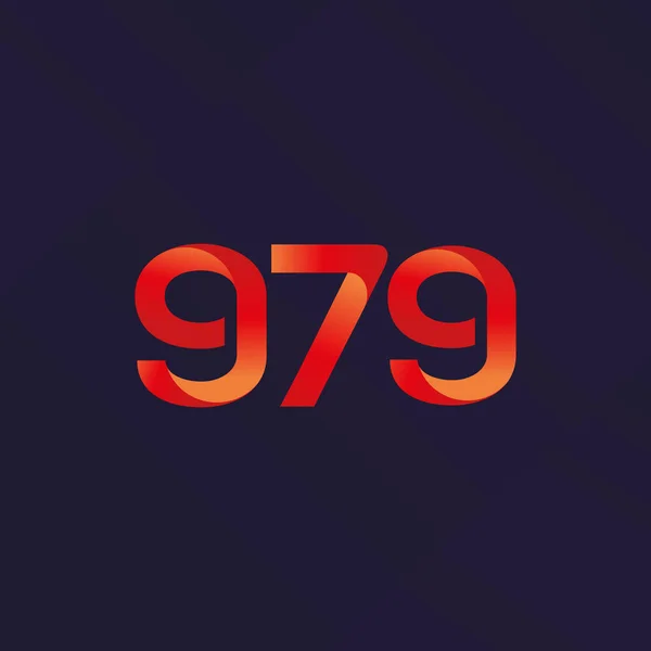 Brief en nummer logo G79 — Stockvector