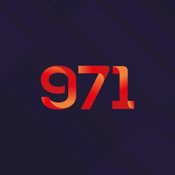 Logotipo de letra y número G71 — Vector de stock