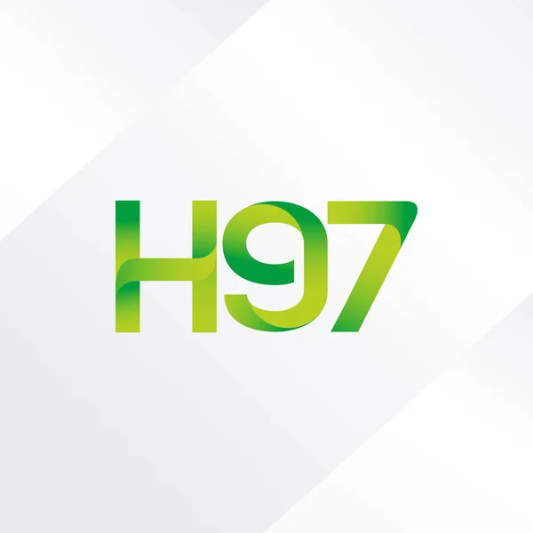 Lettre et numéro logo H97 — Image vectorielle
