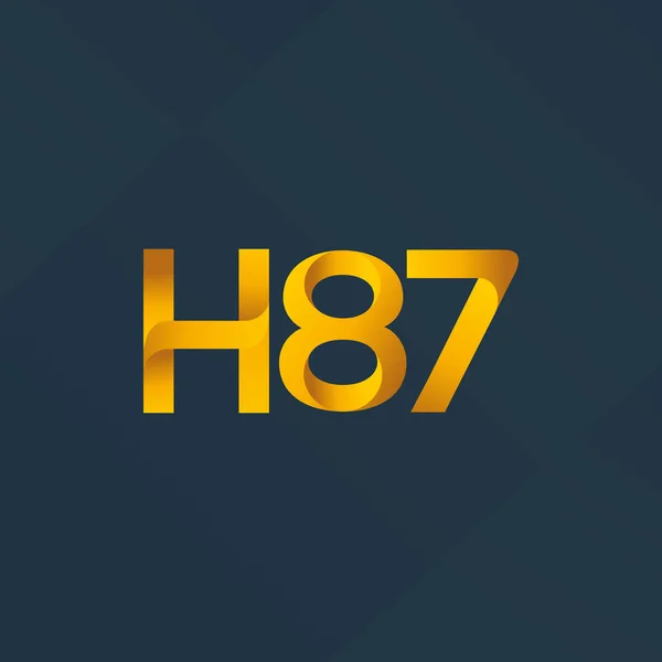 Lettre et numéro logo H87 — Image vectorielle