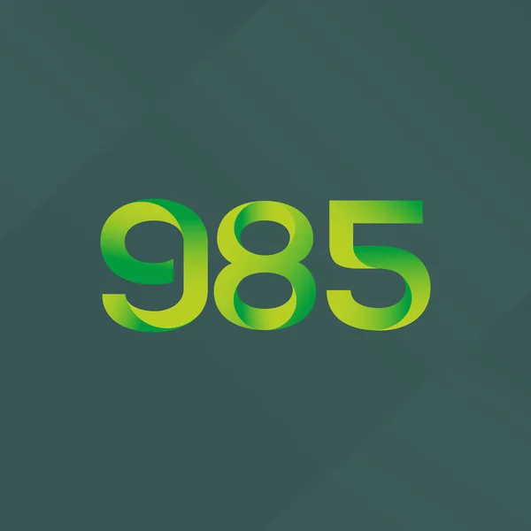 Brief en nummer logo G85 — Stockvector