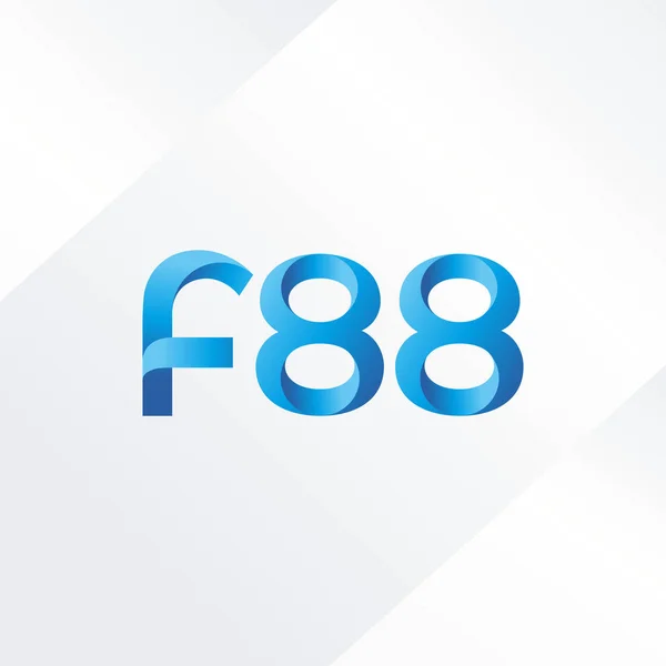 Logotipo da letra e do número F88 — Vetor de Stock