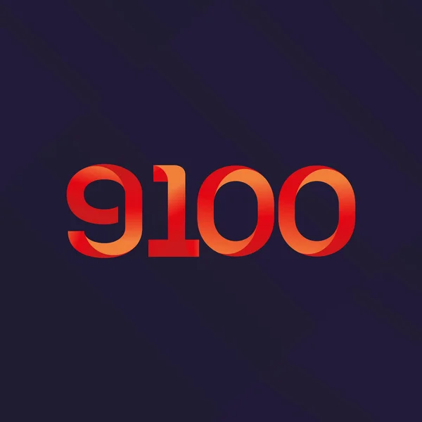 Logo lettre et numéro G100 — Image vectorielle