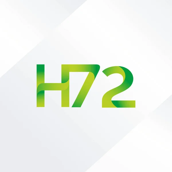 Betű és szám logó H72 — Stock Vector