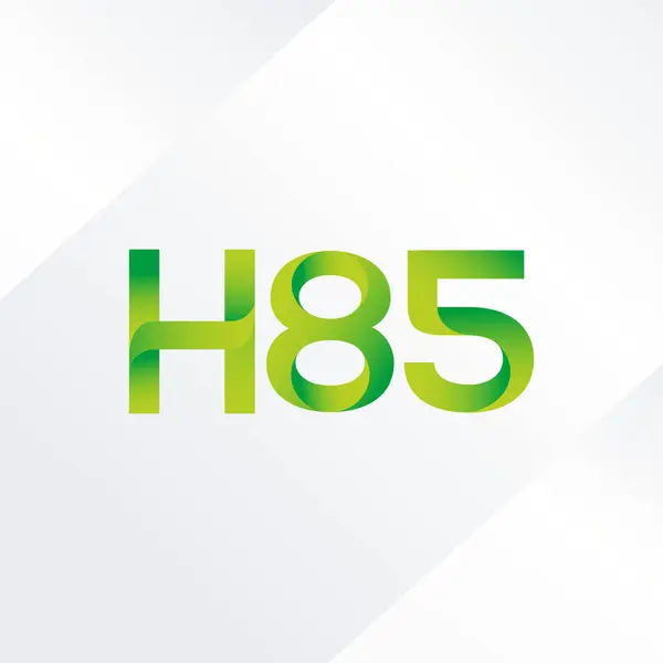 Lettre et numéro logo H85 — Image vectorielle
