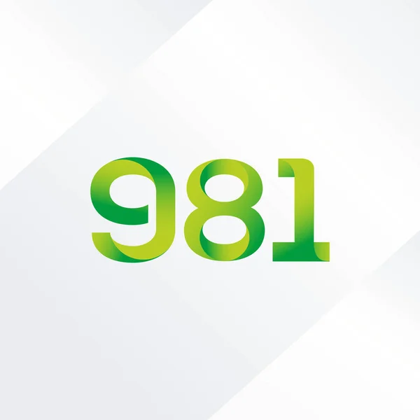 Lettera e numero logo G81 — Vettoriale Stock