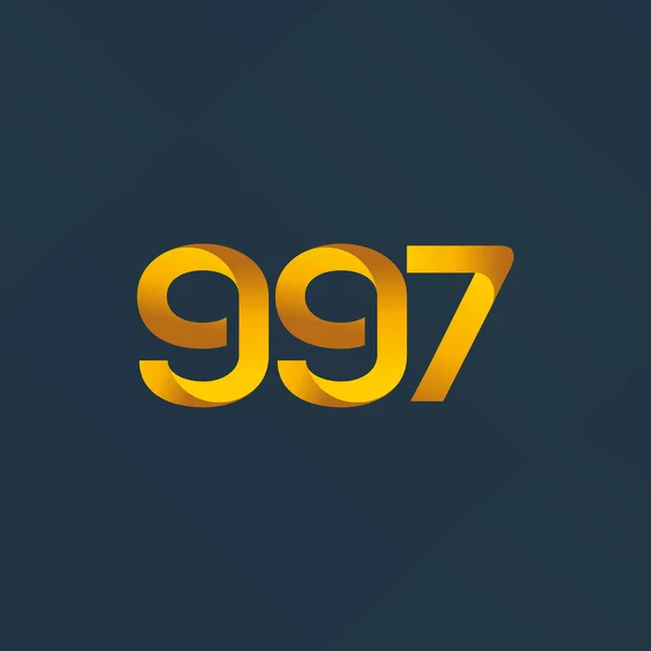 Logotipo da letra e do número G97 — Vetor de Stock