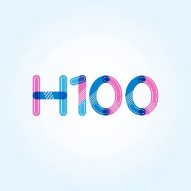 Harf ve sayı logosu H100