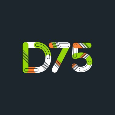 Harf ve sayı logosu D75