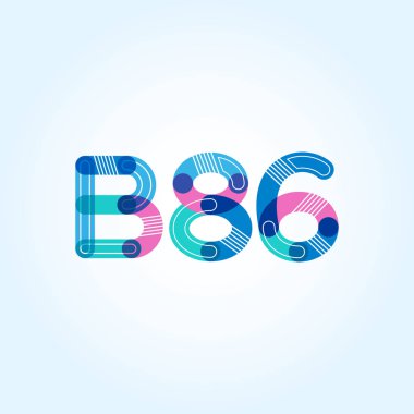 Harf ve sayı logosu B86