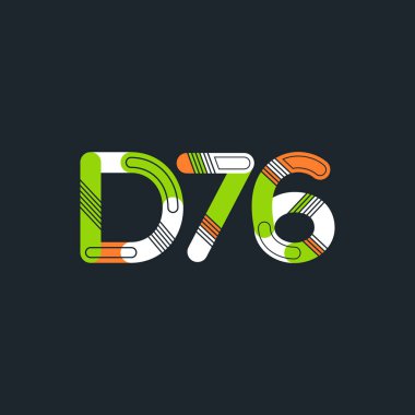 Harf ve sayı logosu D76