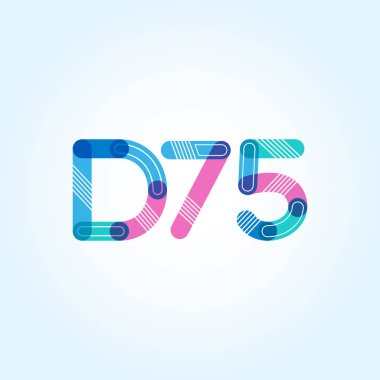 Harf ve sayı logosu D75