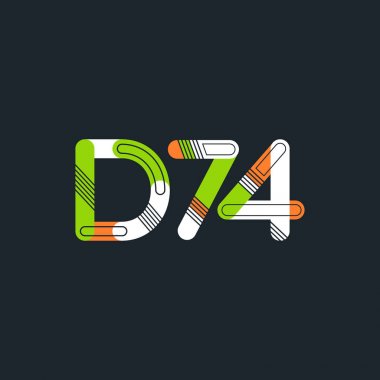 Harf ve sayı logosu D74
