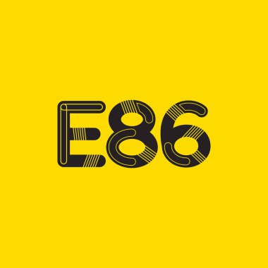 Harf ve sayı logosu E86