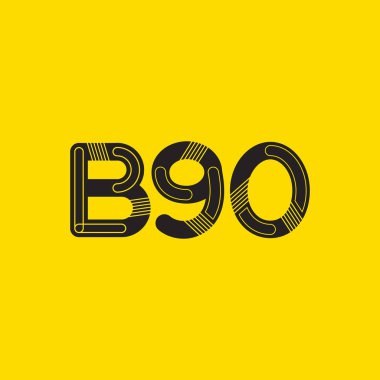 Harf ve sayı logosu B90