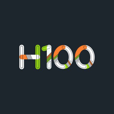 Harf ve sayı logosu H100
