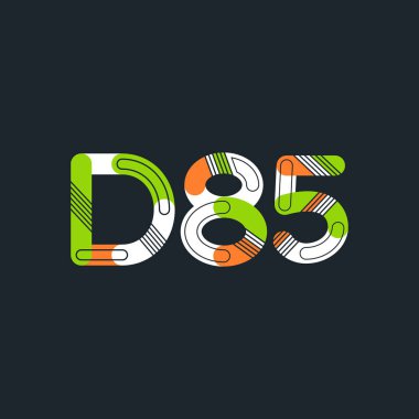 Harf ve sayı logosu D85