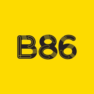 Harf ve sayı logosu B86
