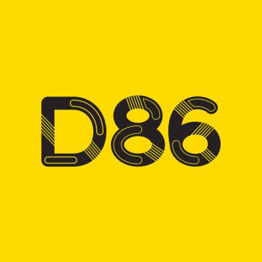 Harf ve sayı logosu D86