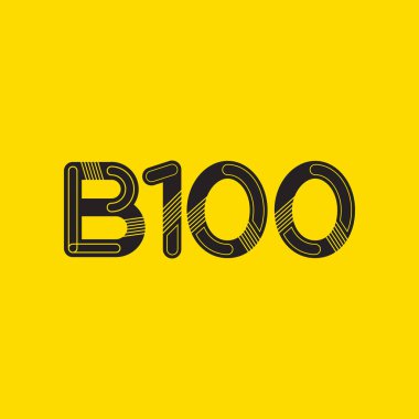 Harf ve sayı logosu B100