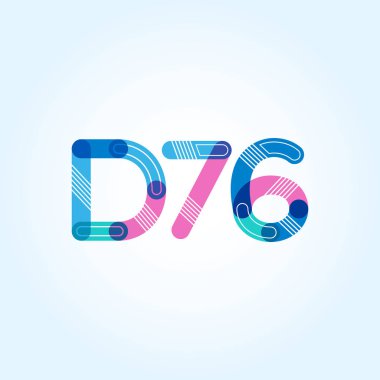 Harf ve sayı logosu D76