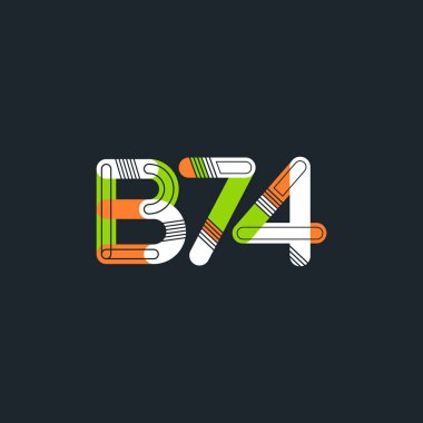 Harf ve sayı logosu B74