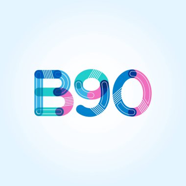 Harf ve sayı logosu B90