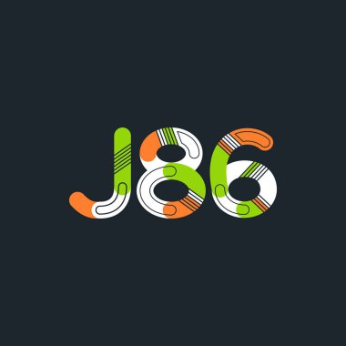 Harf ve sayı logosu J86