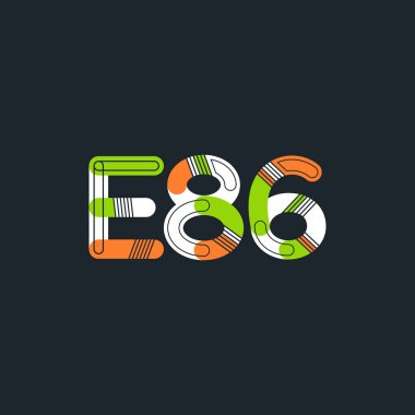 Harf ve sayı logosu E86