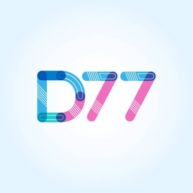 Harf ve sayı logosu D77