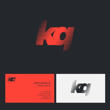 KQ harfler şirket logosu 