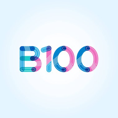 Harf ve sayı logosu B100